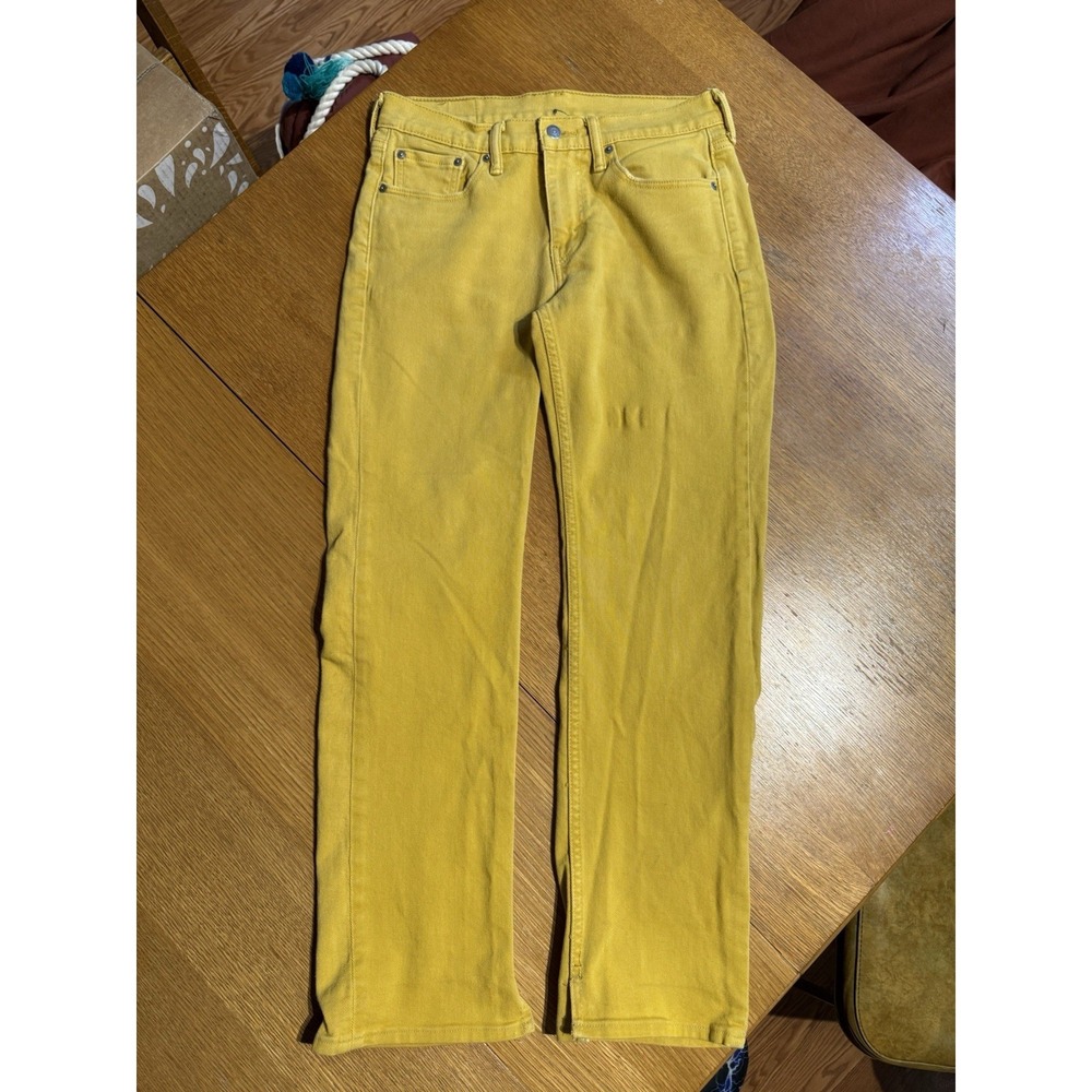 Levis 514 Jeans‎ Mens 30x32 Mustard Yellow Straight Fit Denim Rodeo Ranch Farm